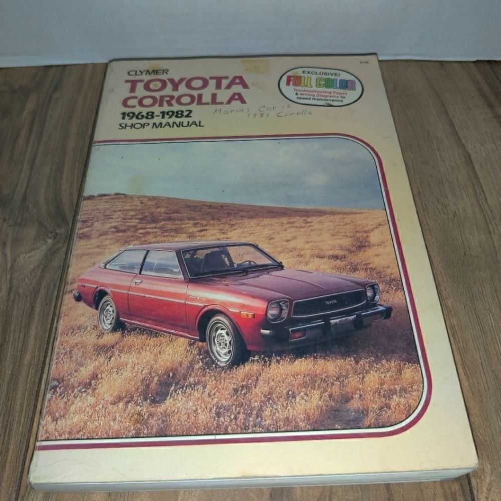 Clymer Toyota Corolla Repair Shop manual Book 1968-1981